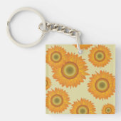 Retro Sonnenblumen Schlüsselanhänger (Vorderseite)
