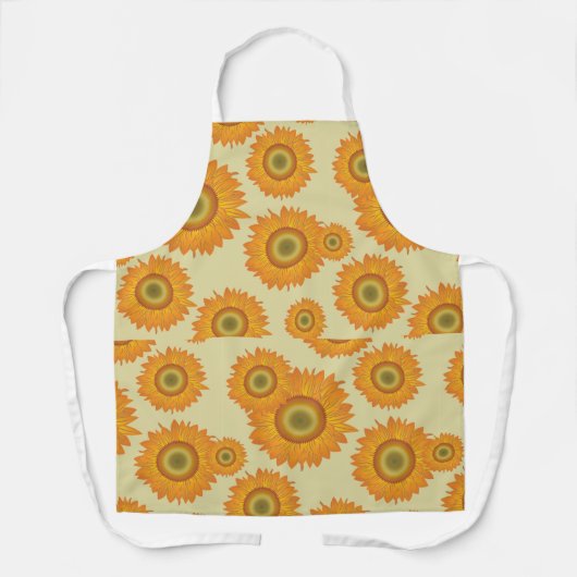 Retro Sonnenblumen Schürze (Vorderseite)