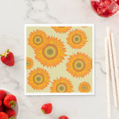 Retro Sonnenblumen Serviette