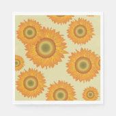 Retro Sonnenblumen Serviette (Vorderseite)