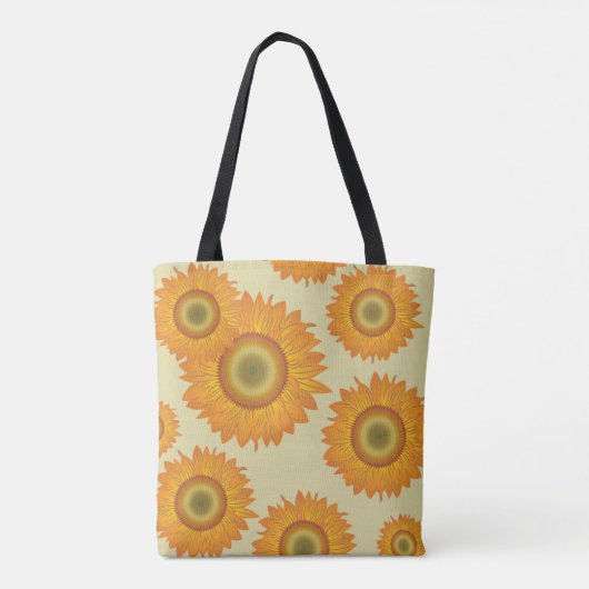 Retro Sonnenblumen Tasche (Rückseite)