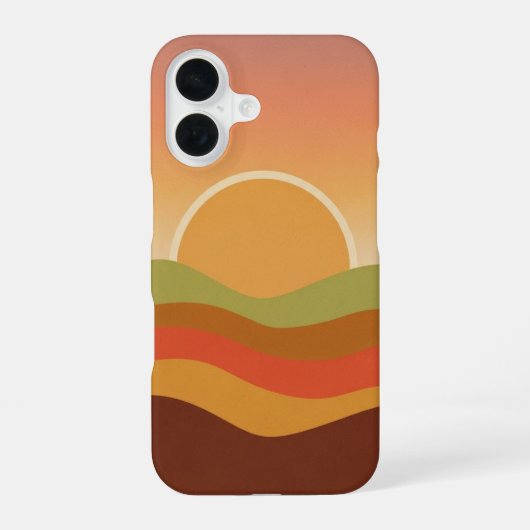 Retro-Sonnenbogen iPhone 16 Hülle (Rückseite)