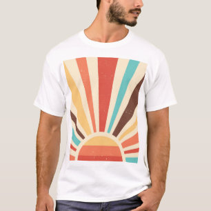 Retro Sonnenbrand: farbenfroh Vintages Banner. T-Shirt