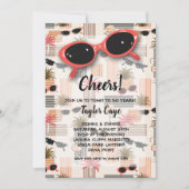 Retro Sonnenbrille 50. Geburtstagseinladungen (Vorderseite)