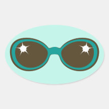 Retro-Sonnenbrille Aquamarin