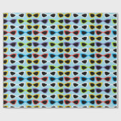 Retro-Sonnenbrille Geschenkpapier (Flach)