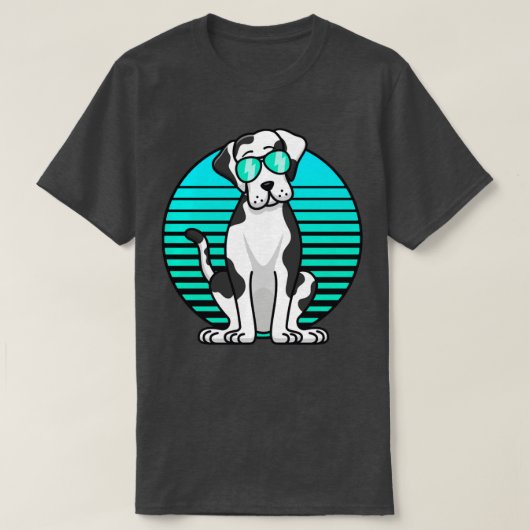 Retro Sonnenbrille Harlequin Great Dane Kinder Jun T-Shirt (Design vorne)