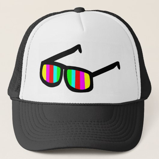 Retro Sonnenbrille-Hut Truckerkappe (Vorderseite)