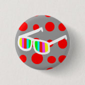 Retro Sonnenbrille-Knopf Button (Vorderseite)