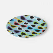 Retro Sonnenbrille-Pappteller Pappteller (Schrägansicht)