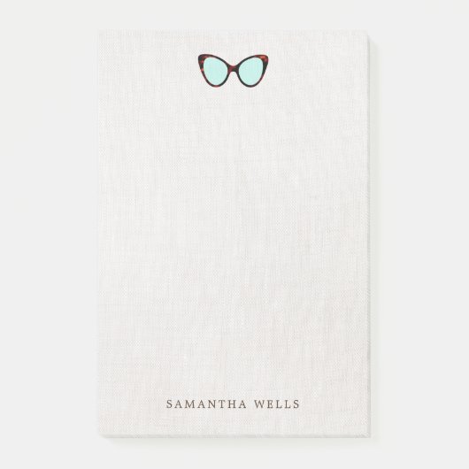 Retro-Sonnenbrille Personalisiert Post-it Klebezettel (Vorderseite)