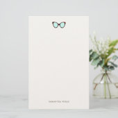 Retro-Sonnenbrille Personalisiert Stationery Briefpapier (Stehend Vorderseite)