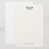 Retro-Sonnenbrille Personalisiert Stationery Briefpapier (Vorne/Hinten)