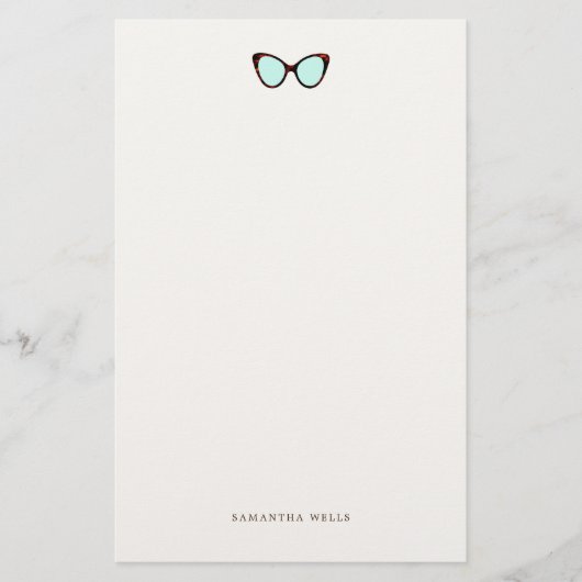 Retro-Sonnenbrille Personalisiert Stationery Briefpapier (Vorderseite)