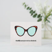 Retro-Sonnenbrille Postkarte (Stehend Vorderseite)