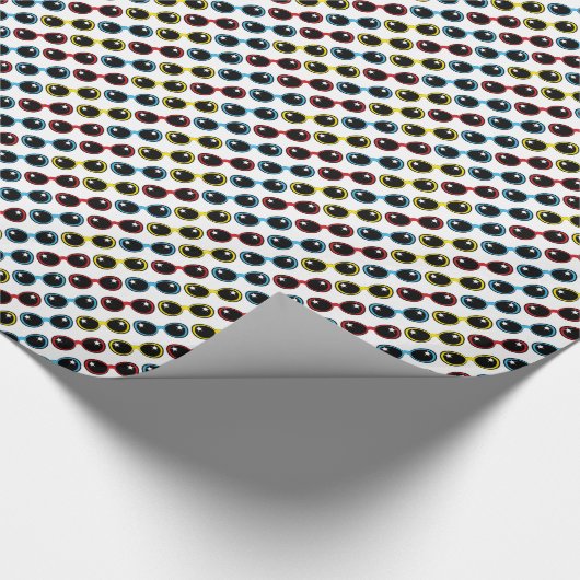 Retro-Sonnenbrille primär Geschenkpapier (Ecke)