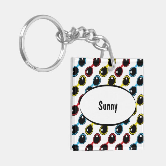 Retro-Sonnenbrille primär Schlüsselanhänger (Vorderseite links)