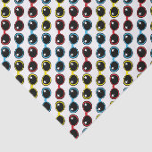 Retro-Sonnenbrille Primäres Blau Rot Seidenpapier (Ausschnitt)