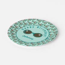 Retro-Sonnenbrille und Surfboards Geburtstagsparty