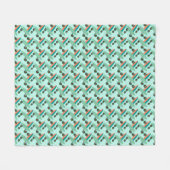 Retro-Sonnenbrille und Surfbretter Fleecedecke (Vorderseite (Horizontal))