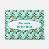 Retro-Sonnenbrille und Surfbretter Fußmatte (Vorderseite)