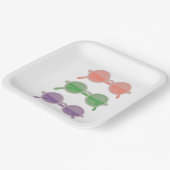 Retro-Sonnenbrillen Papier-Teller Pappteller (Gewinkelt)