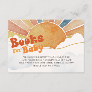 Retro-Sonnenbücher für Baby-Baby-Party Begleitkarte