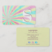 Retro Sonnenburst Baumwolle Süßigkeiten Visitenkarte (Vorne/Hinten)