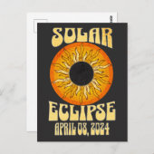 Retro-Sonnenfinsternis Gesamt Eclipse 8. April 202 Postkarte (Vorne/Hinten)