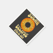 Retro-Sonnenfinsternis Gesamt Eclipse 8. April 202 Serviette (Ecke)