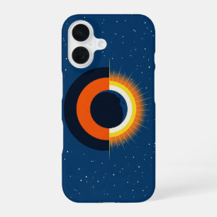 Retro Sonnenfinsternis iPhone 16 Hülle