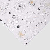 Retro-Sonnengalaxien umkreisen Handstars Seidenpapier (Ausschnitt)