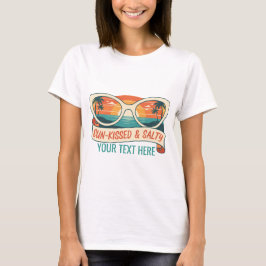 Retro Sonnengeküsst & Salzig Lehrer Sommer Stimmun T-Shirt