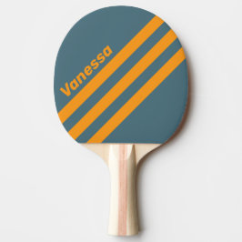 Retro-Sonnenlicht Dreieckiger Streifen mit Namen Tischtennis Schläger