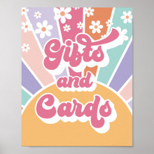 Retro-Sonnenlicht-Geburtstagsgeschenktisch Poster