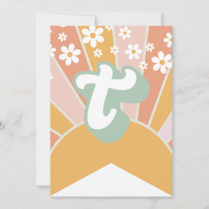 Retro-Sonnenschein-Daisy-Boho-Blumenbanner T Einladung