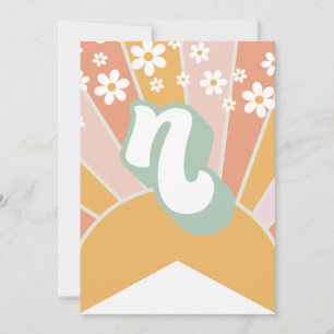 Retro-Sonnenschein Gänseblümchen Boho-Blumenbanner Einladung