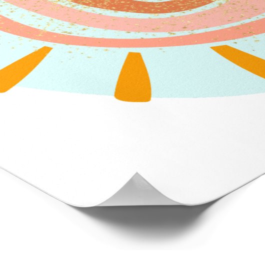 Retro-Sonnenschein, Poster (Ecke)