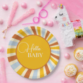 Retro-Sonnenscheinpapier Pappteller (Party)