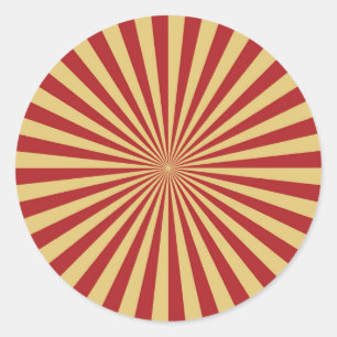 Retro-Sonnenstrahl-Aufkleber: Vintage-Design aus d Runder Aufkleber