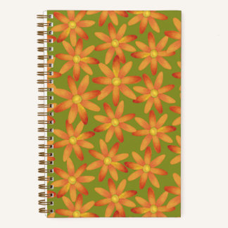 Retro-Sonnenstrahl-Gänseblümchen-Blumenmuster in g Notizblock