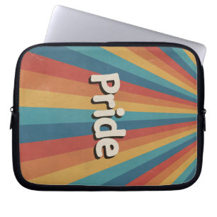 Retro-Sonnenstrahl-LGBTQ+-Stolz Laptopschutzhülle
