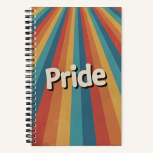 Retro-Sonnenstrahl-LGBTQ+-Stolz Notizblock