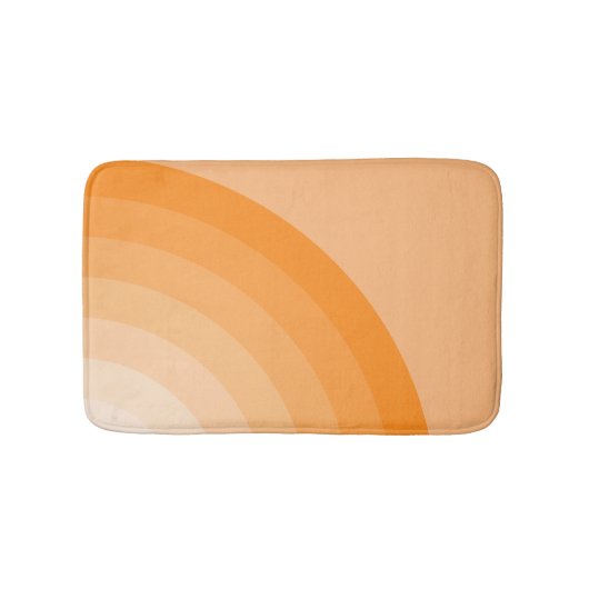 Retro-Sonnenstrahl-Regenbogen Badematte (Vorderseite)