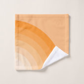 Retro-Sonnenstrahl-Regenbogen Badhandtuch Set (Waschlappen)