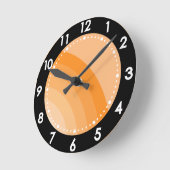 Retro-Sonnenstrahl-Regenbogen Runde Wanduhr (Winkel)