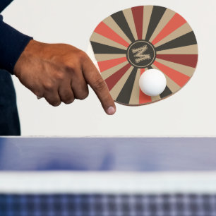 Retro-Sonnenstrahl Tischtennis Schläger