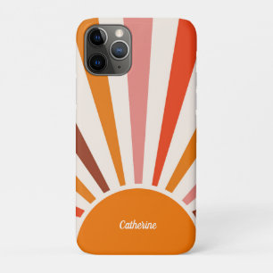Retro Sonnenstrahlen Burst Sonnenuntergang Orange Case-Mate iPhone Hülle