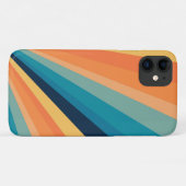 Retro-Sonnenstrahlen Case-Mate iPhone Hülle (Rückseite (Horizontal))