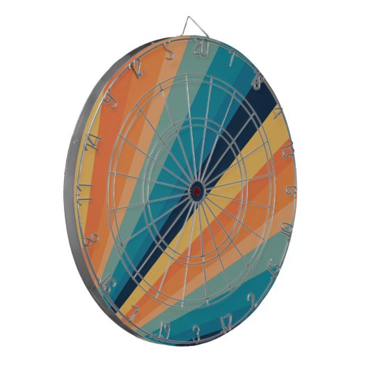 Retro-Sonnenstrahlen Dartscheibe (Vorderseite Links)
